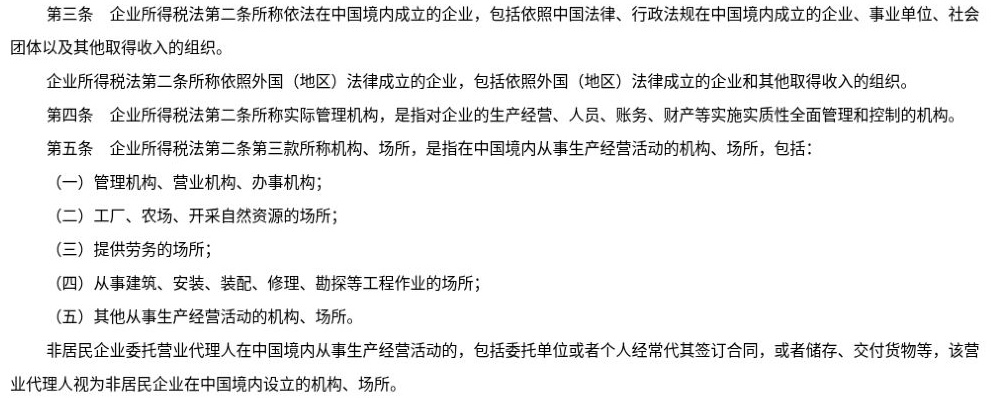 实际管理机构与机构场所的原文规定